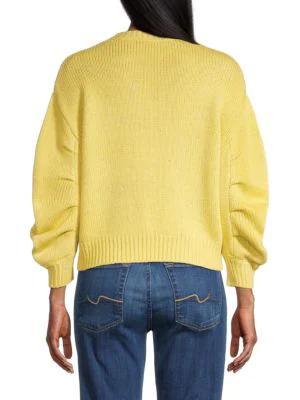商品Tahari|Pleated Puff Sleeve Sweater,价格¥676,第4张图片详细描述