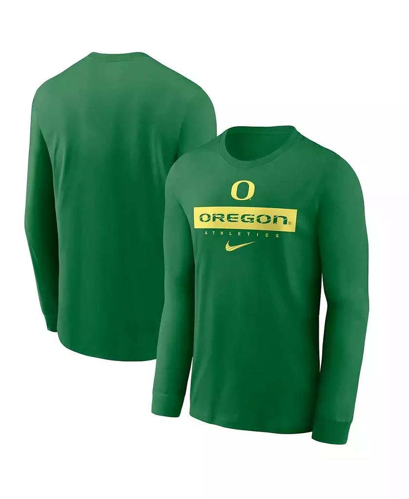 商品NIKE|Men's Green Oregon Ducks 2024 Sideline Legend Performance Long Sleeve T-Shirt,价格¥285,第1张图片