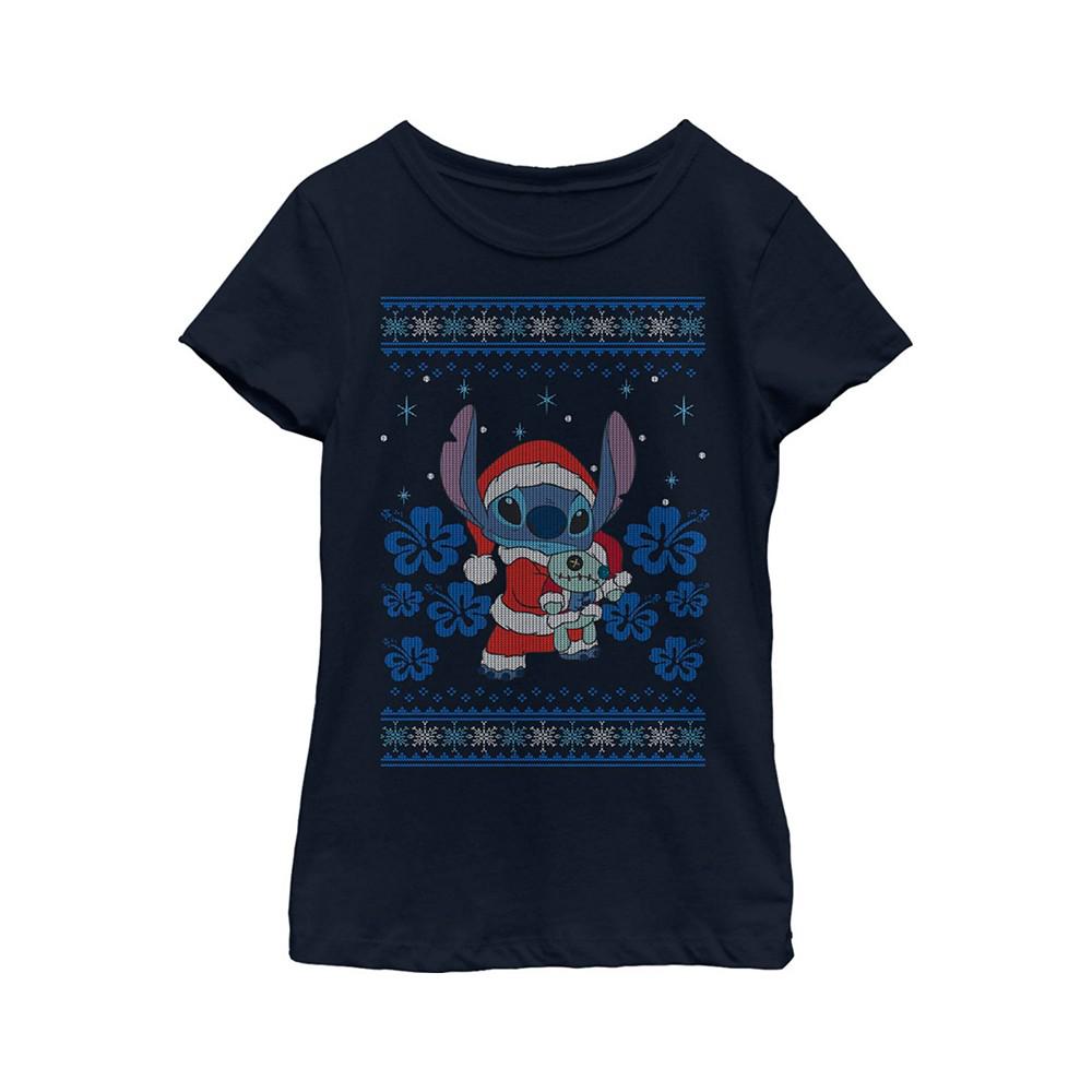 Girl's Lilo & Stitch Christmas with Scrump  Child T-Shirt商品第1张图片规格展示