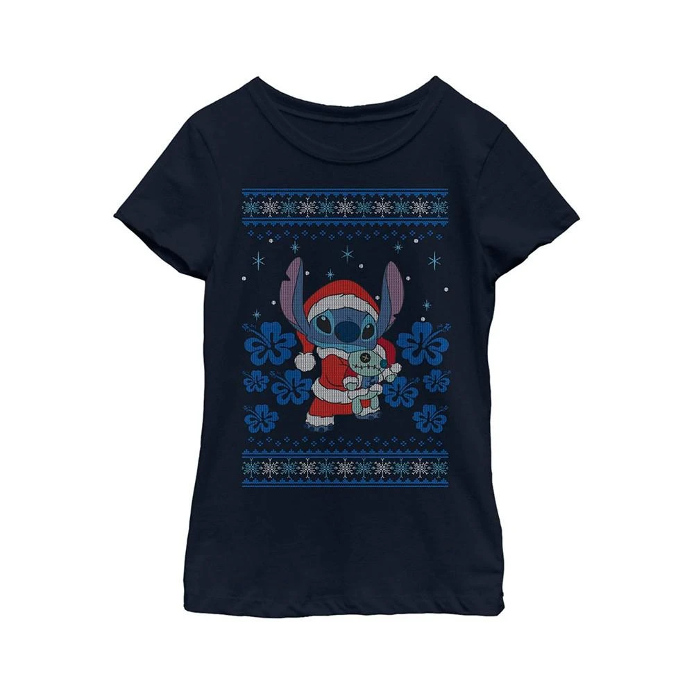 商品Disney|Girl's Lilo & Stitch Christmas with Scrump  Child T-Shirt,价格¥202,第1张图片