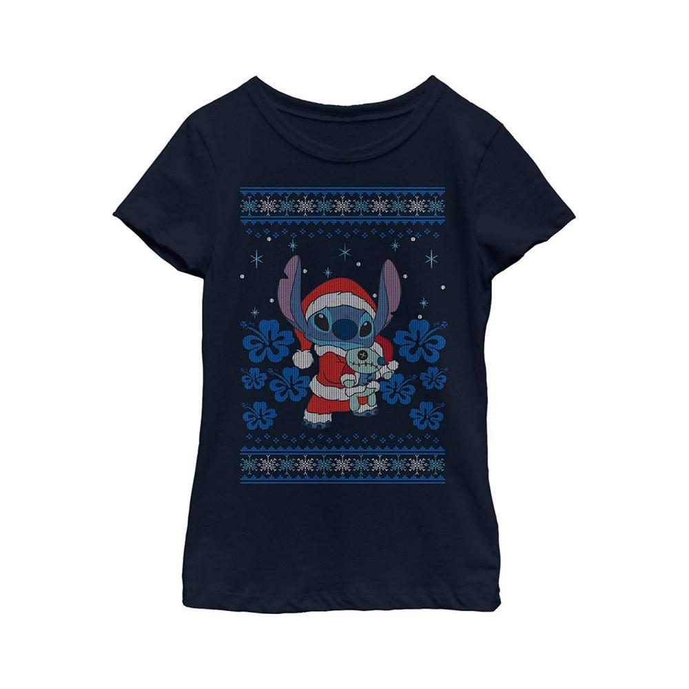 商品Disney|Girl's Lilo & Stitch Christmas with Scrump  Child T-Shirt,价格¥191,第1张图片
