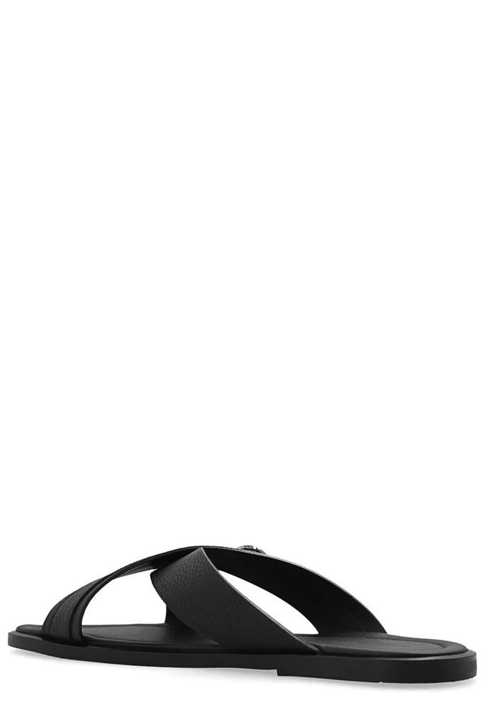商品Giorgio Armani|Giorgio Armani Logo Plaque Crossover Strapped Sandals,价格¥3035,第3张图片详细描述