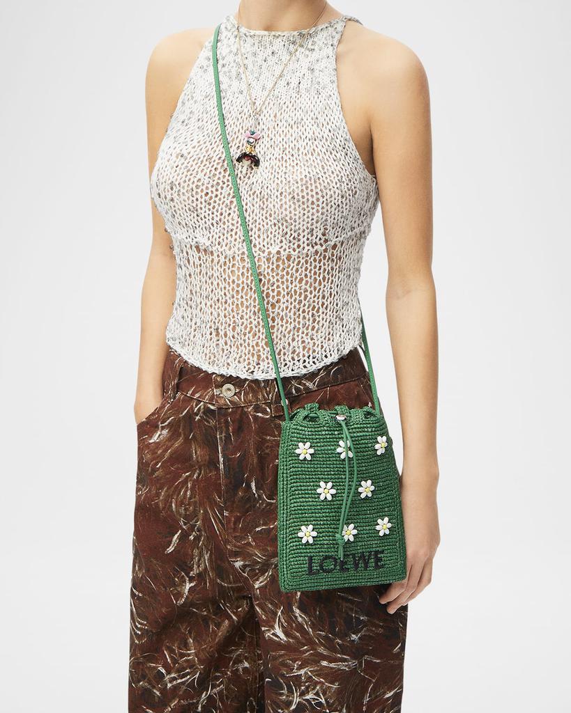 Loewe x Paula's Ibiza Drawstring Pocket Flower Crossbody Bag