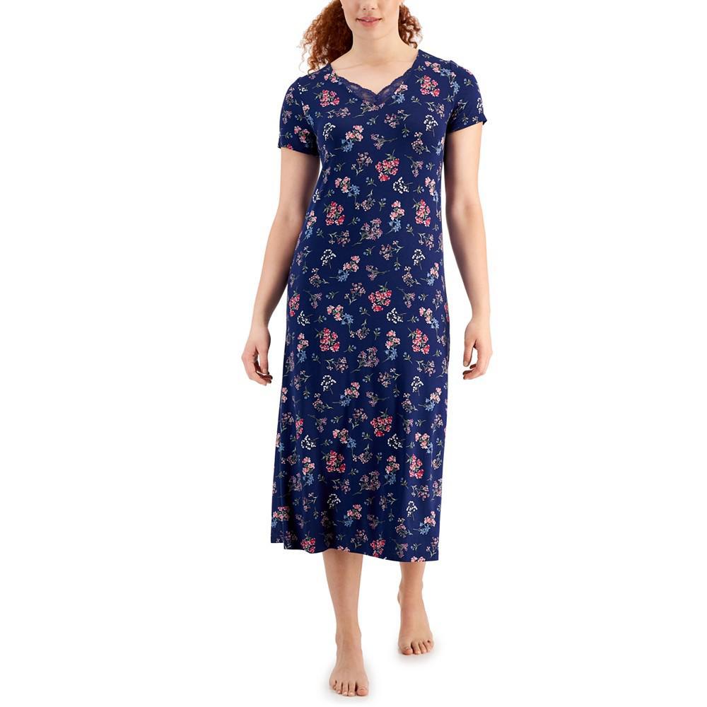 商品Charter Club|Women's Short-Sleeve Floral Nightgown, Created for Macy's,价格¥162,第1张图片