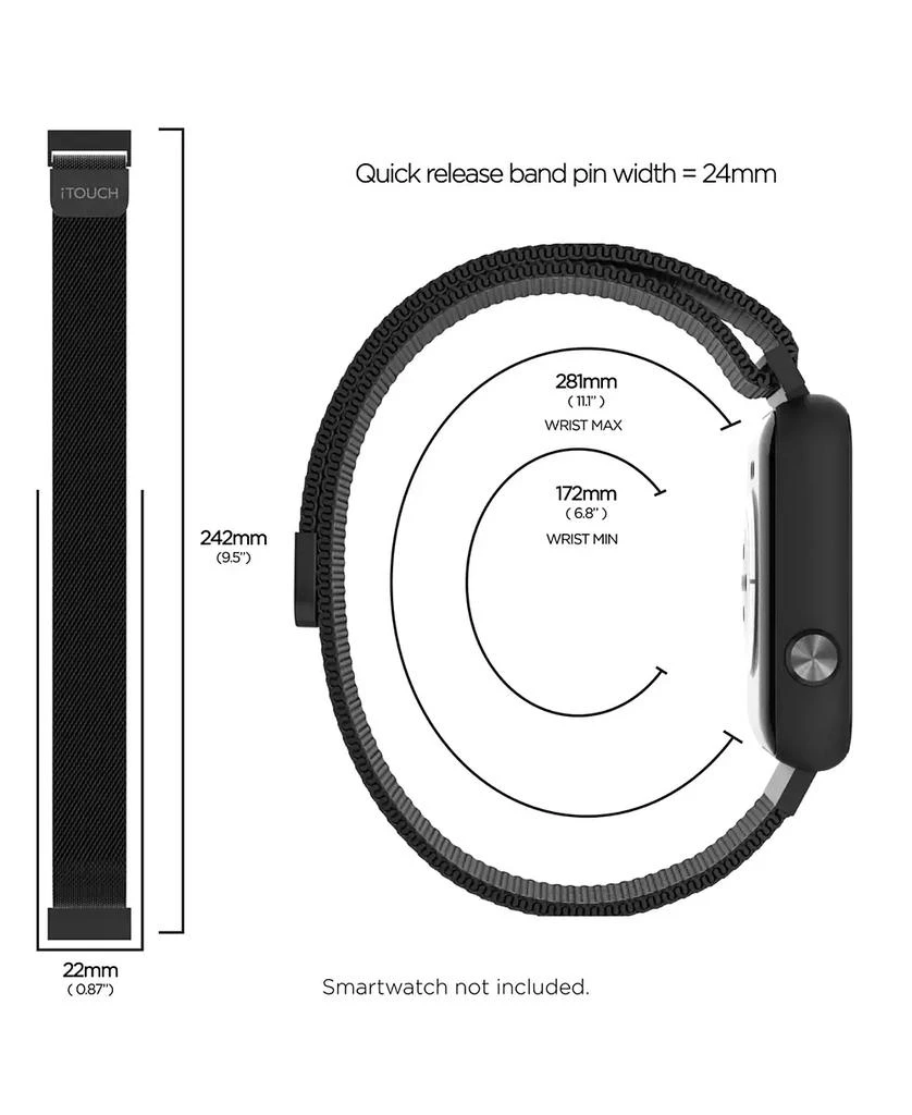 商品iTouch|Unisex Air 4 Zinc Alloy Mesh Watch Strap,价格¥75,第5张图片详细描述