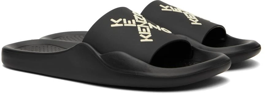 商品Kenzo|Black Sport Little X Flat Sandals,价格¥665,第4张图片详细描述