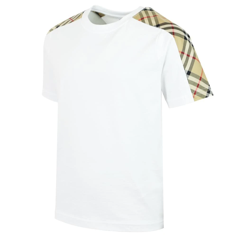 商品Burberry|White Short Sleeve Walton T Shirt,价格¥1233,第3张图片详细描述