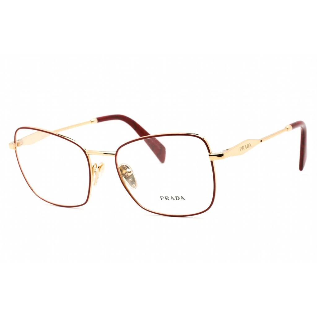 商品Prada|Prada Women's Eyeglasses - Full Rim Butterfly Red/Gold Metal Frame | 0PR 53ZV 12F1O1,价格¥989,第1张图片