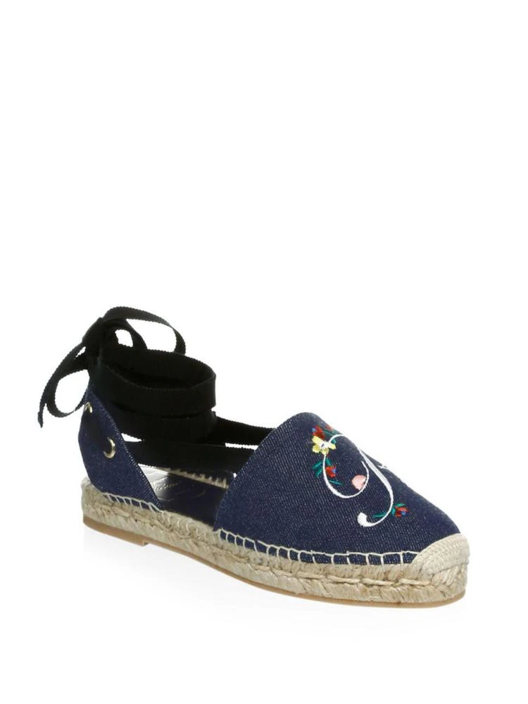 商品Roger Vivier|Embroidered Espadrille Flats,价格¥4416,第1张图片
