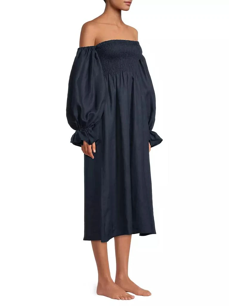 商品Sleeper|Atlanda Off-The-Shoulder Linen Dress,价格¥2337,第4张图片详细描述