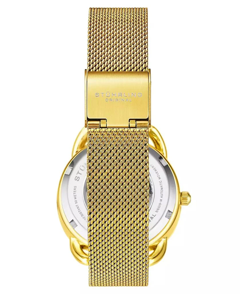 商品Stuhrling|Women's Automatic Gold-Tone Mesh Bracelet Watch 36mm,价格¥1105,第2张图片详细描述
