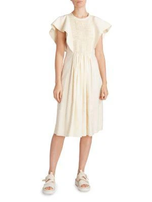 商品Chloé|Flutter Sleeve Midi Dress,价格¥3449,第1张图片