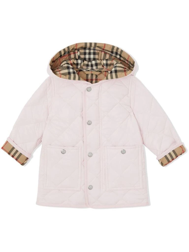 商品Burberry|Diamond quilted nylon hooded jacket,价格¥2777,第4张图片详细描述