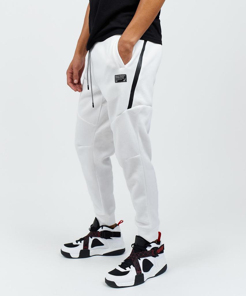 商品Reason Clothing|Haram Slim Fit White Jogger With Zip Detail,价格¥74,第1张图片