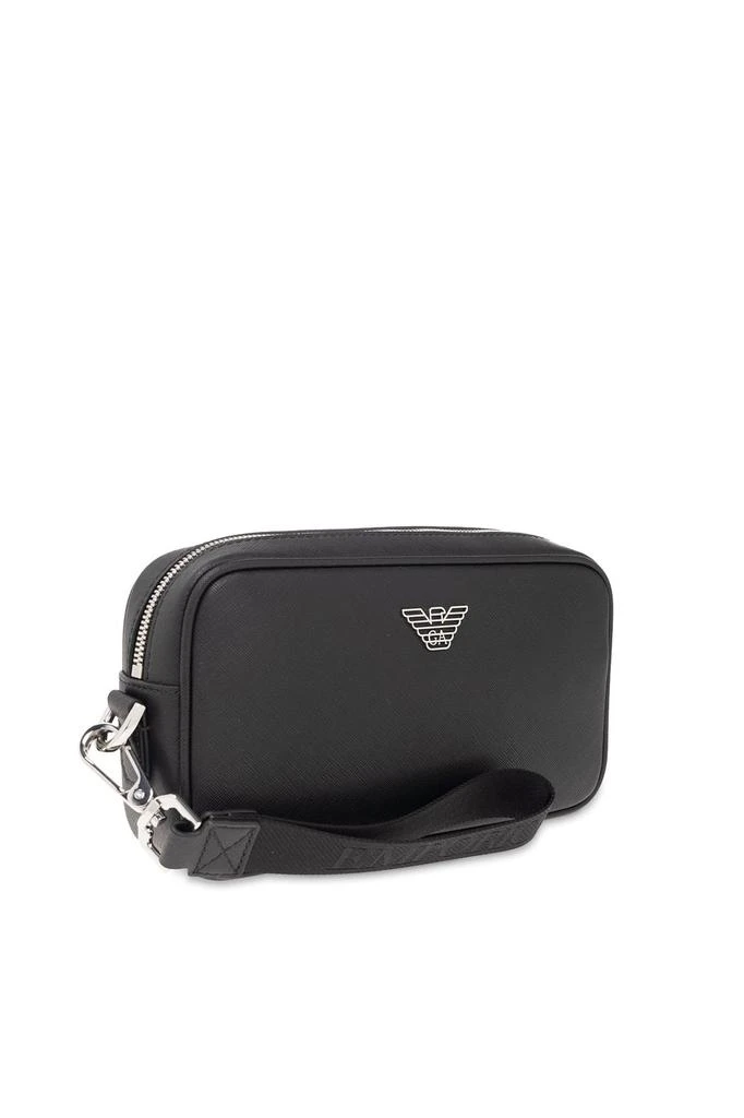 商品Emporio Armani|Emporio Armani ASV Saffiano Logo Plaque Washbag,价格¥1294,第4张图片详细描述