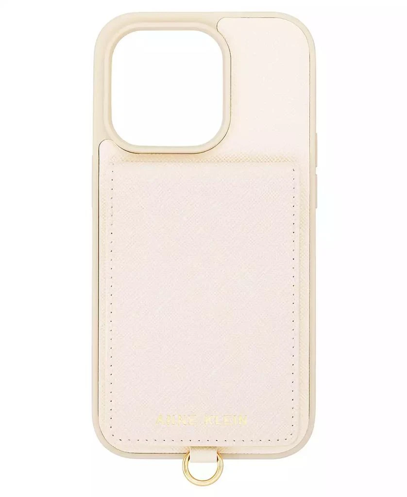 商品Anne Klein|Women's Ivory Saffiano Leather iPhone 14 Pro Max Case,价格¥203,第1张图片