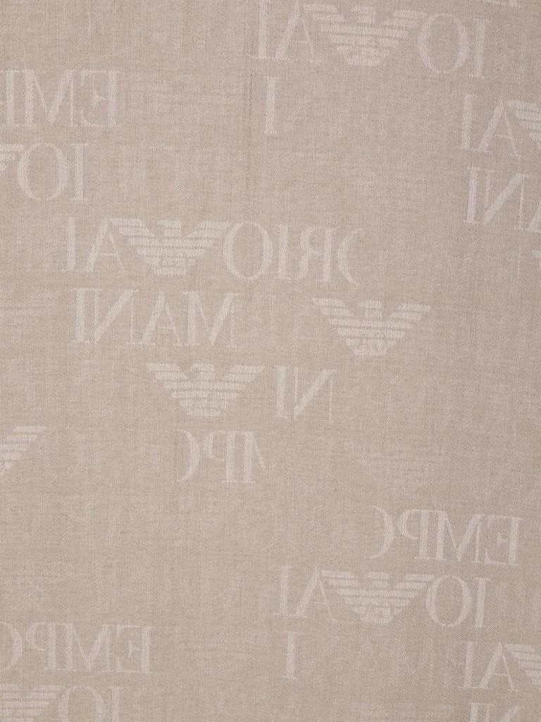 商品Emporio Armani|EMPORIO ARMANI - Allover Logo Scarf,价格¥438,第3张图片详细描述