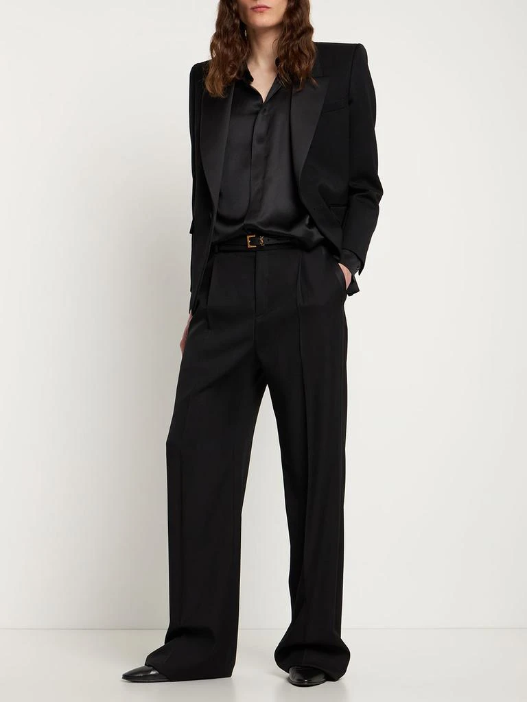商品Yves Saint Laurent|Wool Flared Pants,价格¥12169,第1张图片