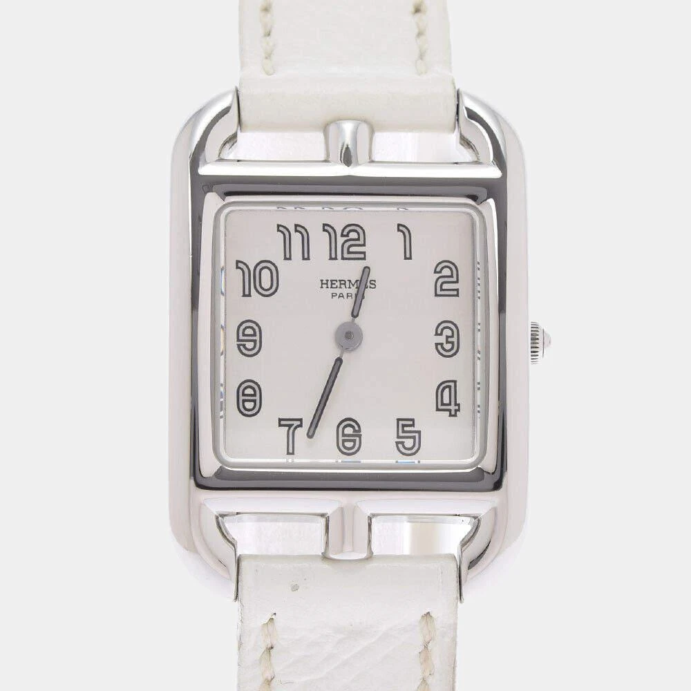 商品[二手商品] Hermes|Hermes White Stainless Steel Cape Cod CC1.210 Quartz Women's Wristwatch 23 mm,价格¥8129,第1张图片