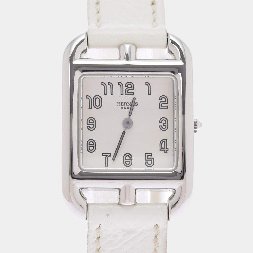 商品[二手商品] Hermes|Hermes White Stainless Steel Cape Cod CC1.210 Quartz Women's Wristwatch 23 mm,价格¥7888,第1张图片