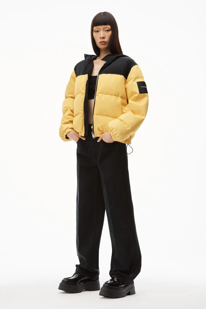 商品Alexander Wang|COLORBLOCK PUFFER COAT IN DENIM,价格¥5252,第2张图片详细描述