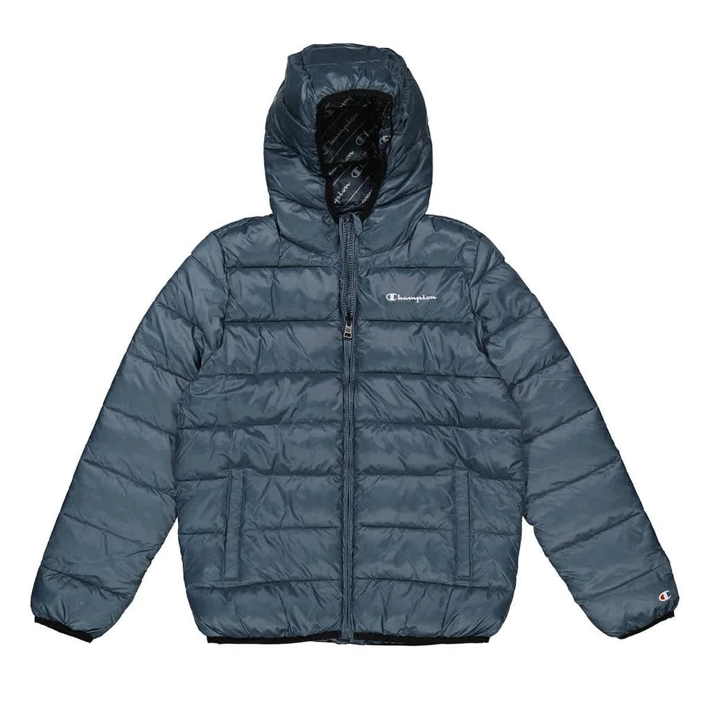 商品CHAMPION|Girls Grey Legacy Hooded Puffer Jacket,价格¥206,第1张图片