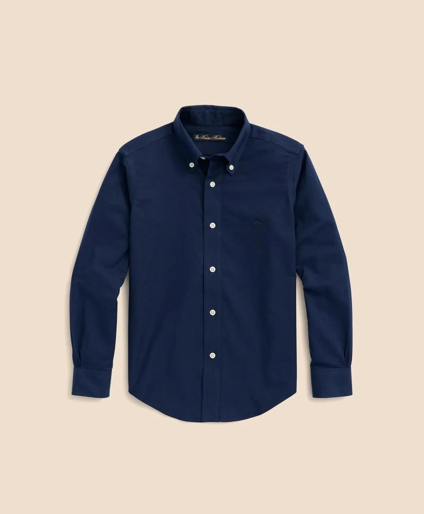 商品Brooks Brothers|Boys Non-Iron Stretch Cotton Oxford Sport Shirt,价格¥520,第1张图片详细描述