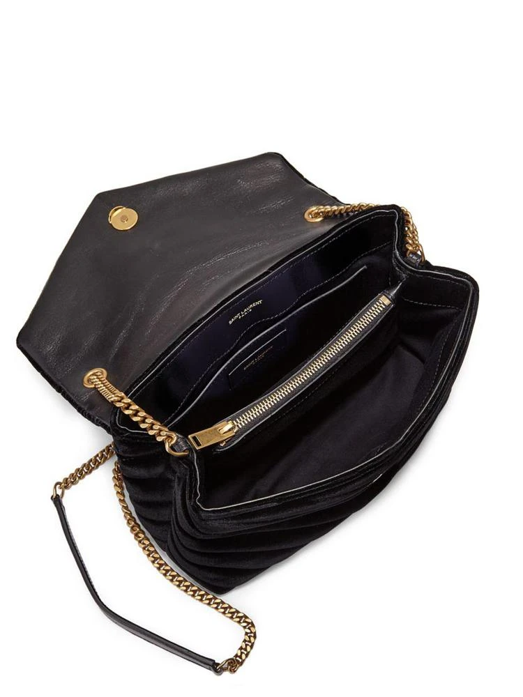 商品Yves Saint Laurent|Small Lou Lou Velvet Chain Shoulder Bag,价格¥14608,第2张图片详细描述