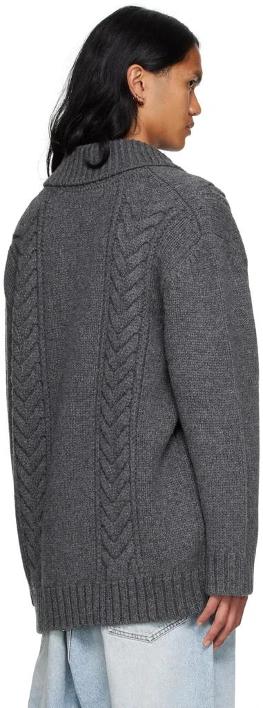 商品We11done|Gray Shawl Cardigan,价格¥2326,第3张图片详细描述