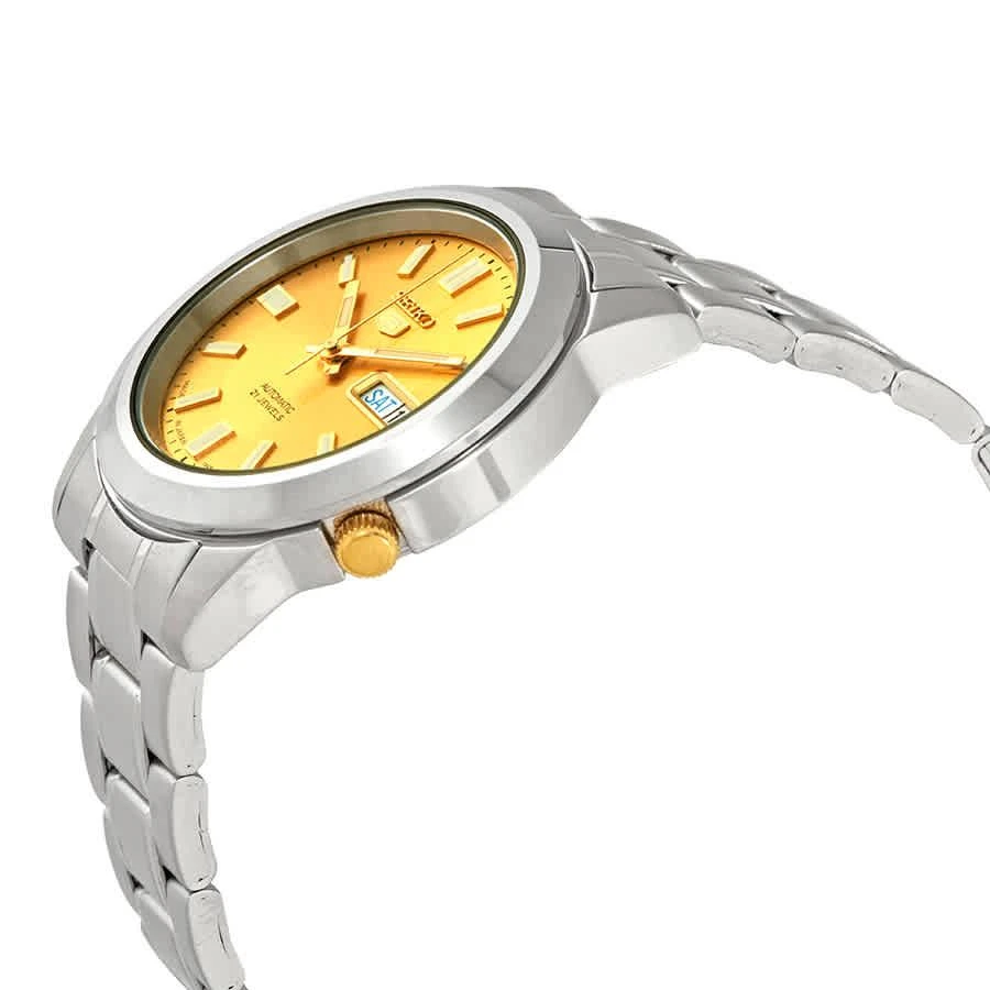商品Seiko|Seiko Series 5 Automatic Gold Dial Mens Watch SNKK13J1,价格¥767,第2张图片详细描述