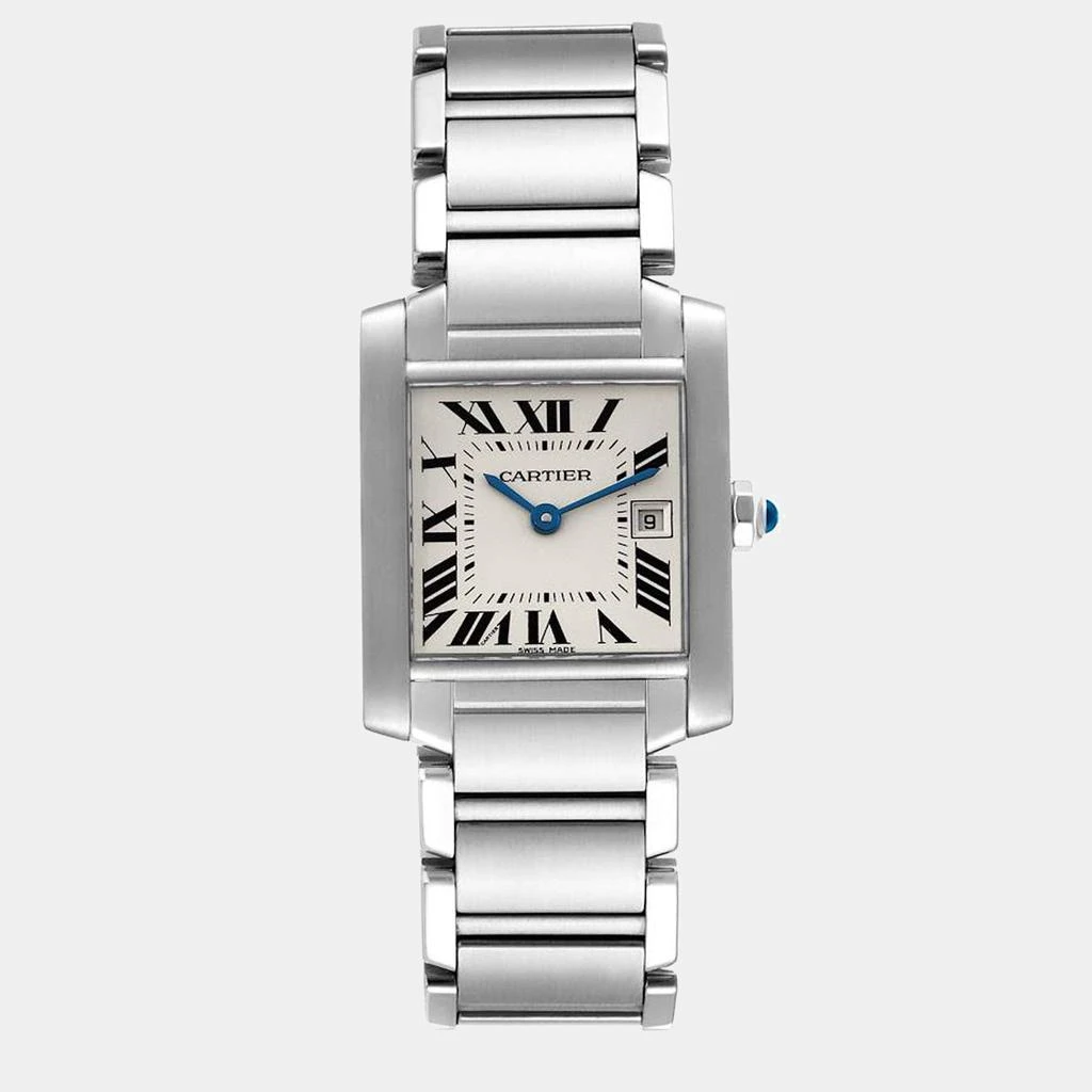 商品[二手商品] Cartier|Cartier Tank Francaise Midsize Silver Dial Steel Ladies Watch W51011Q3 25.0 X 30.0 mm,价格¥34336,第1张图片