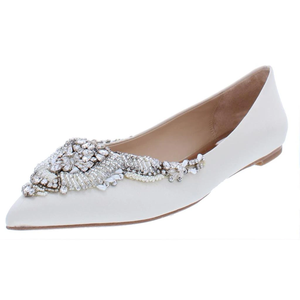 商品Badgley Mischka|Badgley Mischka Womens Malena Satin Embellished Ballet Flats,价格¥375,第1张图片