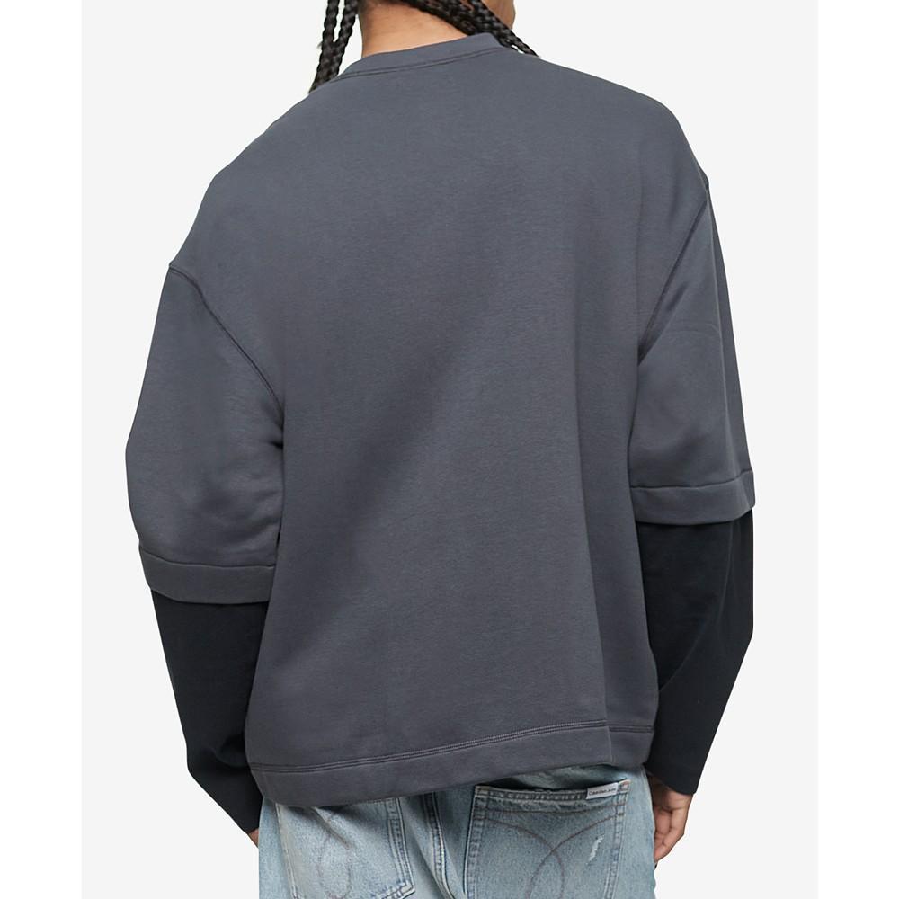 商品Calvin Klein|Men's Double Layer Logo Sweatshirt,价格¥427,第4张图片详细描述