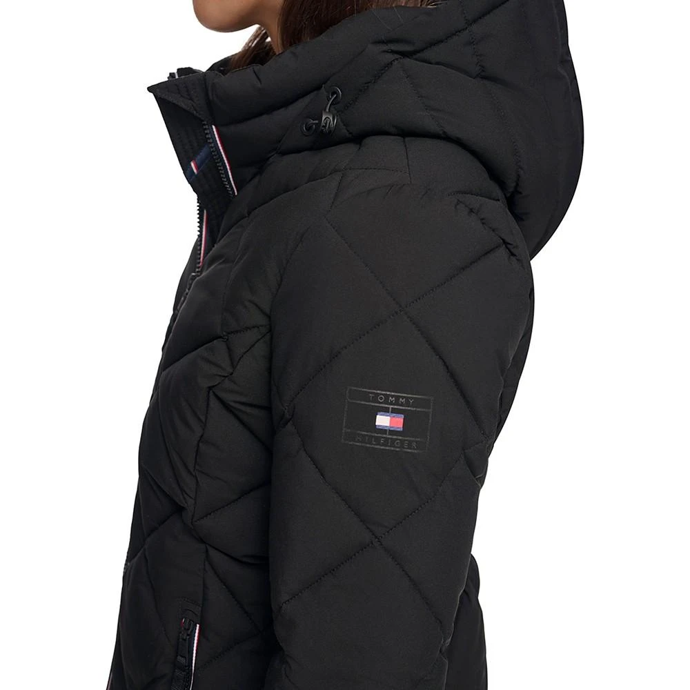 商品Tommy Hilfiger|Women's Diamond Quilted Hooded Packable Puffer Coat, Created for Macy's,价格¥782,第4张图片详细描述