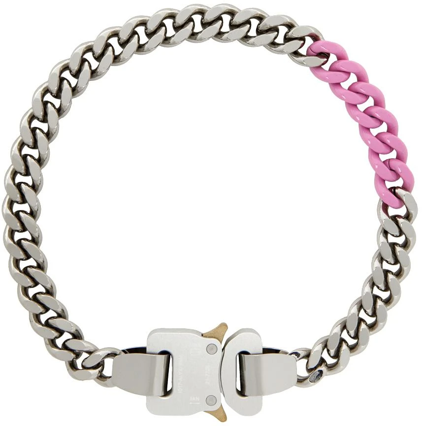 商品[国内直发] 1017 ALYX 9SM|Silver & Pink Colored Links Bracelet,价格¥1397,第1张图片