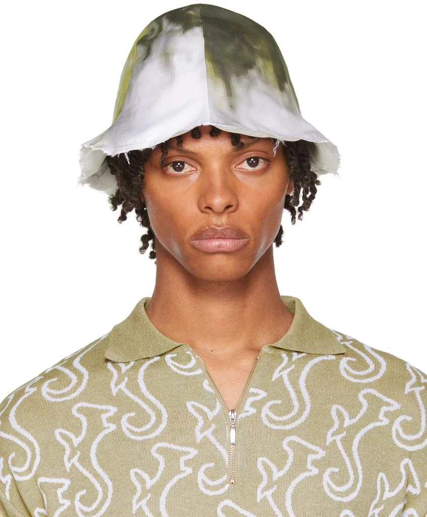 商品Serapis|SSENSE Exclusive Green & Gray Bucket Hat,价格¥381,第1张图片