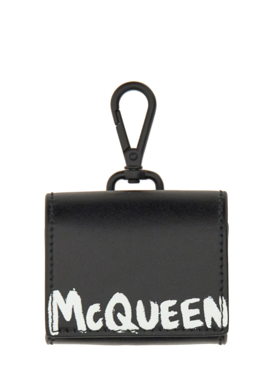 商品【商品预售7天】 Alexander McQueen|Alexander McQueen 男士小皮具 6873871AAMM1070 黑色,价格¥1300,第5张图片详细描述