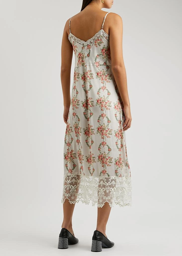 商品Simone Rocha|Printed lace-trimmed satin midi dress,价格¥6268,第3张图片详细描述