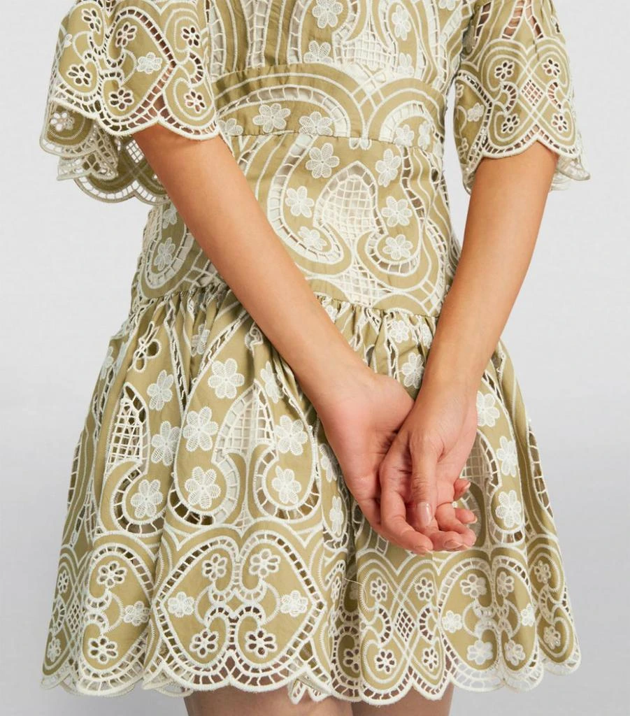 商品Sandro|Embroidered Mini Dress,价格¥3544,第4张图片详细描述