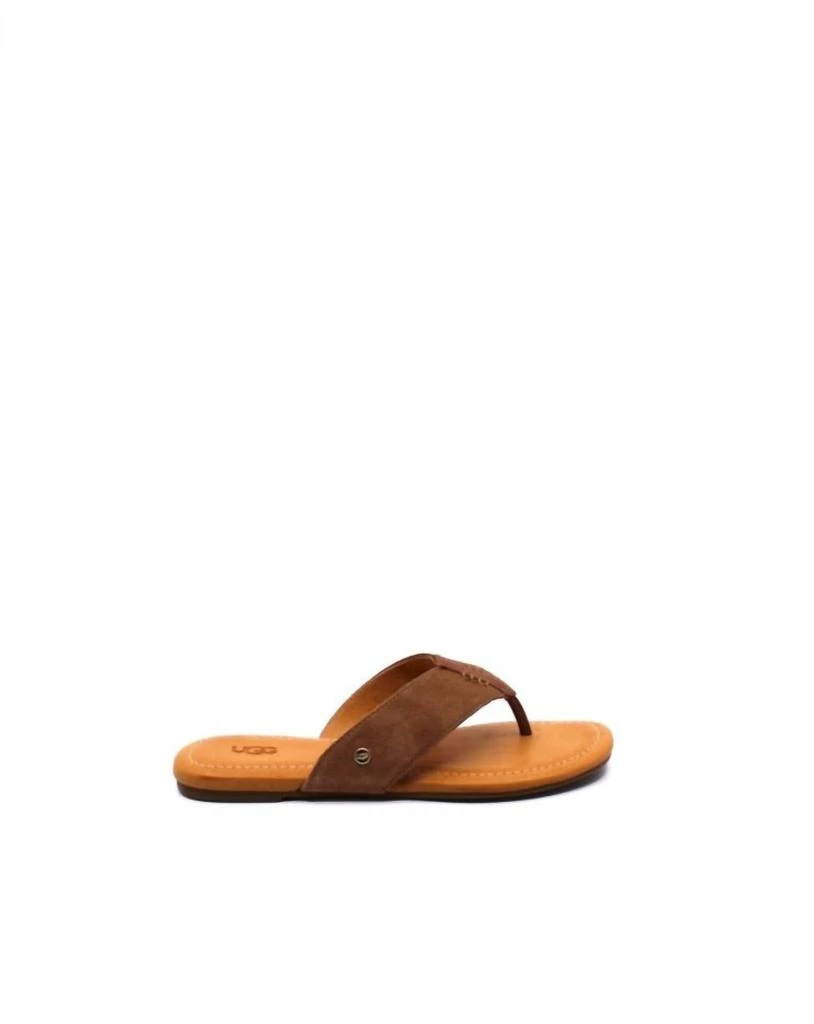 商品UGG|Carey Flip Flop Sandal In Chestnut,价格¥381,第2张图片详细描述