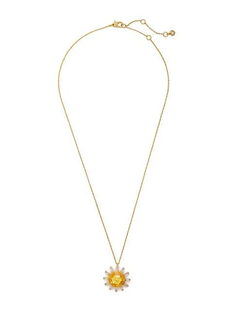 商品Kate Spade|Sunny Goldtone & Cubic Zirconia Pendant Necklace,价格¥296,第2张图片详细描述