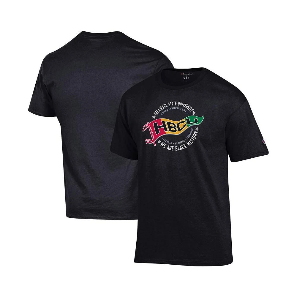 商品CHAMPION|Men's Black Delaware State Hornets Pennant T-shirt,价格¥118,第1张图片