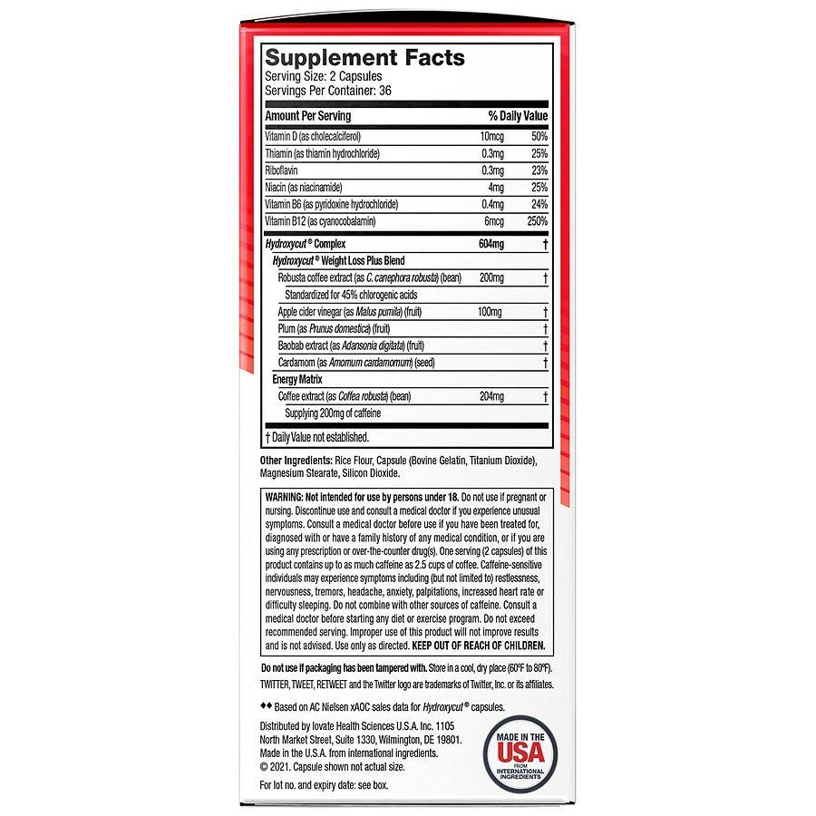 商品Hydroxycut|Original Weight Loss Rapid Release Capsules,价格¥171,第3张图片详细描述