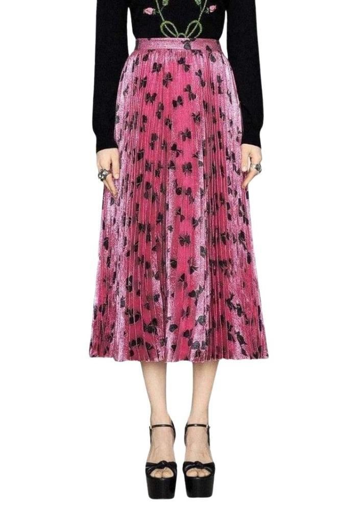 商品Gucci|Iridescent Bow Lurex Pleated Skirt,价格¥7703,第5张图片详细描述
