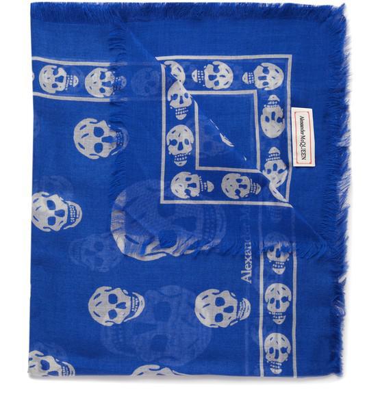 商品Alexander McQueen|Skull 104x120 骷髅围巾,价格¥1424-¥2870,第3张图片详细描述