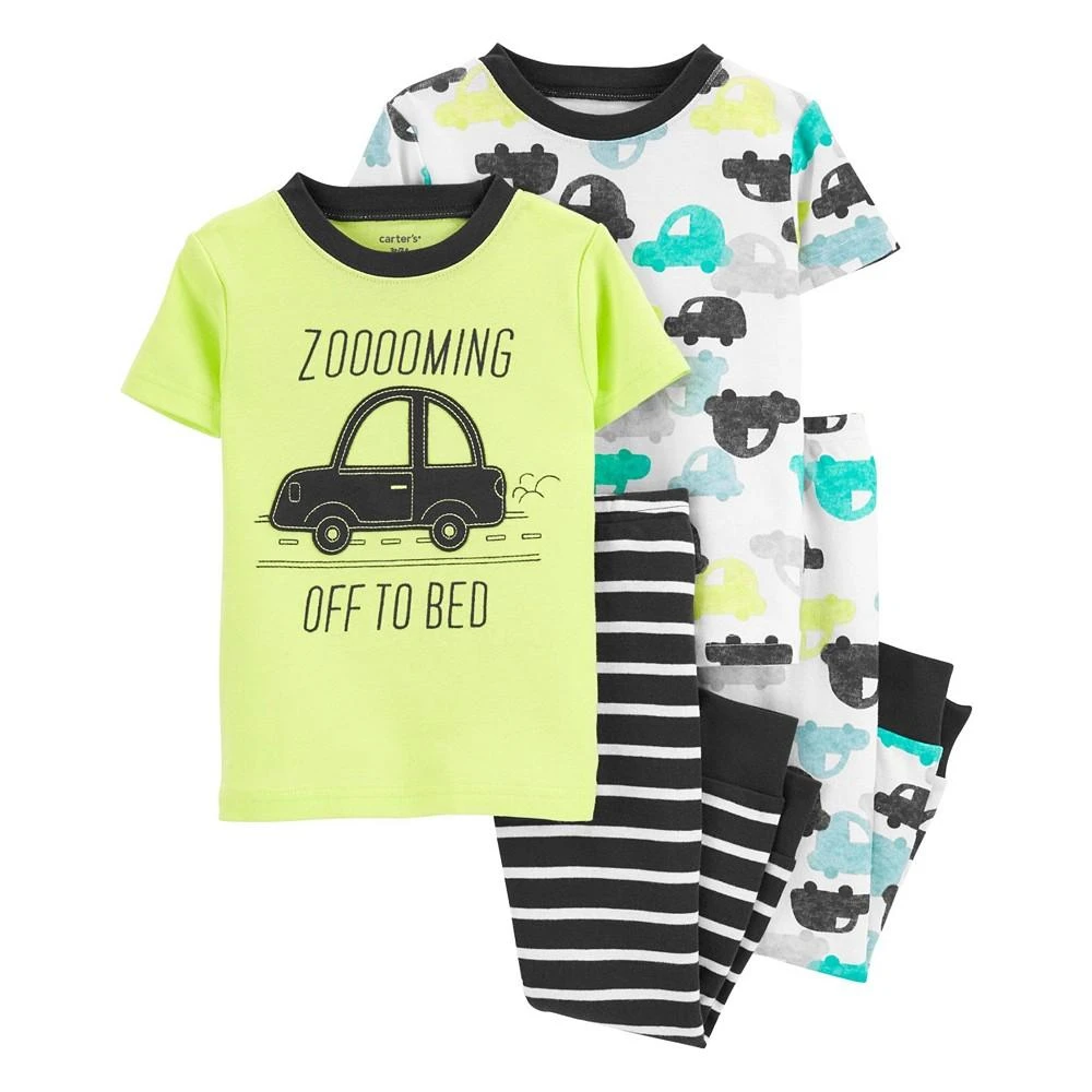 商品Carter's|Baby Boys Graphic Snug Fit Pajamas, 4 Piece Set,价格¥79,第1张图片