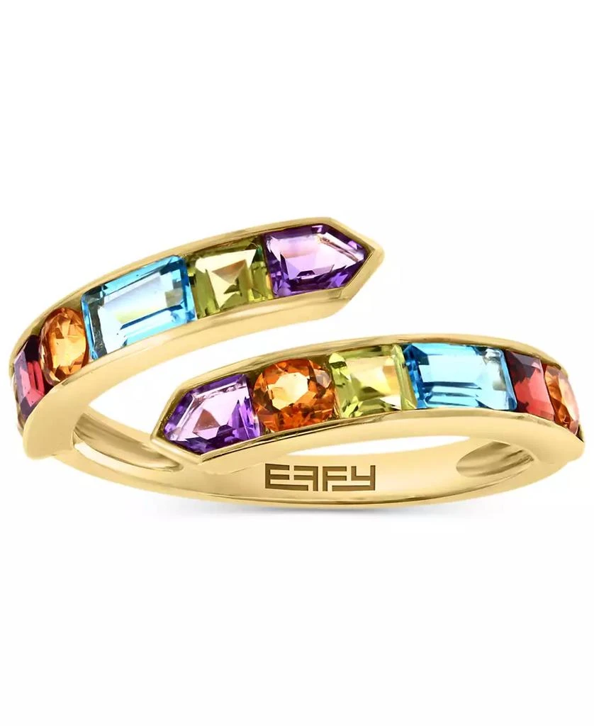 商品Effy|EFFY® Multi-Gemstone Bypass Ring (2-1/2 ct. t.w.) in 14k Gold,价格¥4712,第5张图片详细描述