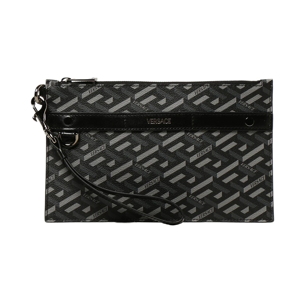 商品Versace|VERSACE 黑色男士手拿包 1002926-1A01444-5B05E,价格¥2181,第1张图片