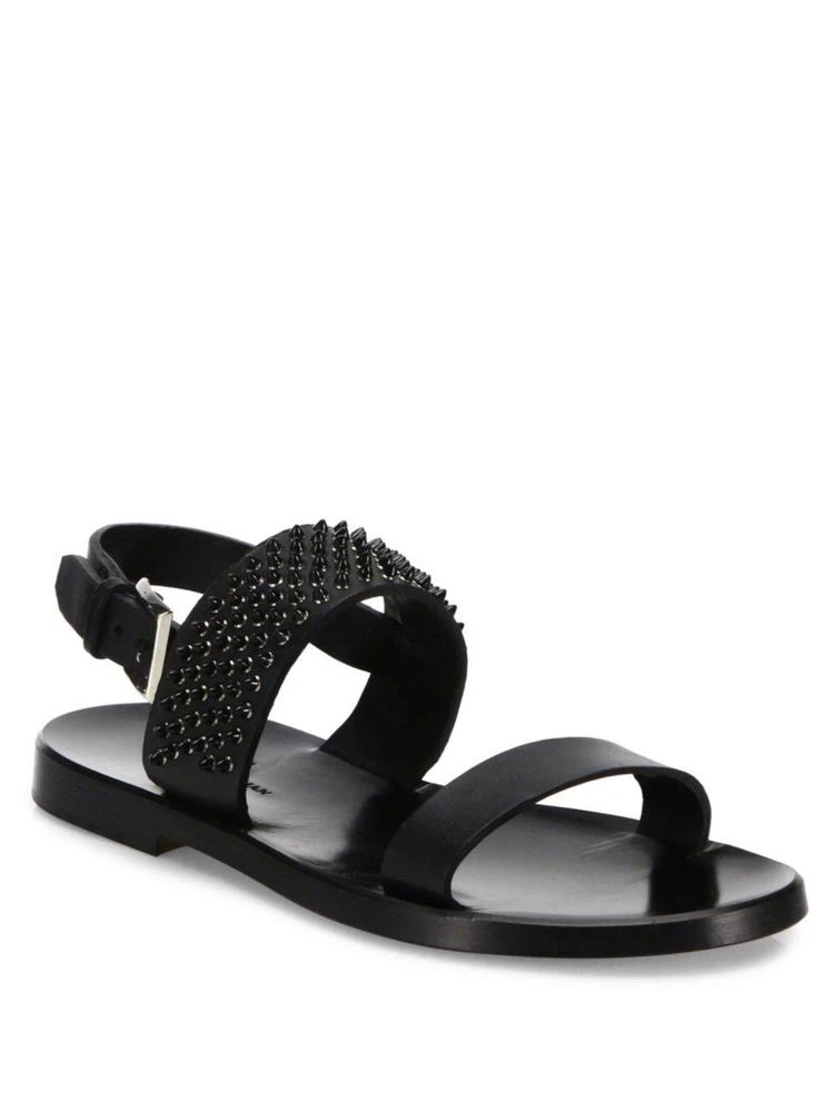 商品Louis Leeman|Studded Double Strap Leather Sandals,价格¥4611,第1张图片