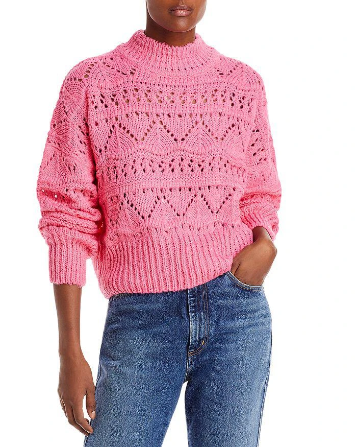 商品AQUA|Pointelle Mock Neck Sweater - 100% Exclusive,价格¥196,第1张图片